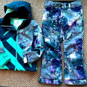 Obermyer Winter Jacket and Snowpants Ski Snowboard Teen Large 14/16 Like New